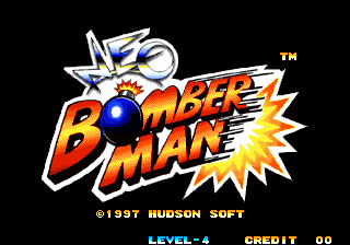 Neo Bomberman Title Screen